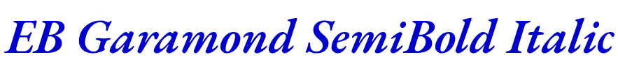 EB Garamond SemiBold Italic police de caractère